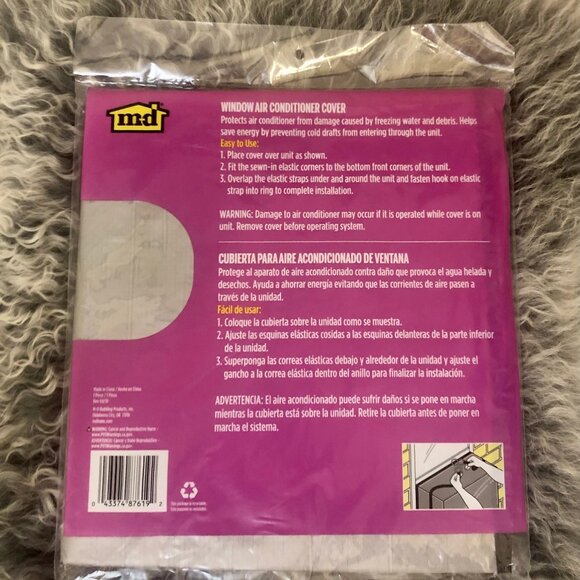 M-D Building Products Large Silver Air Conditioning Cover for Window Units - Picture 10 of 13